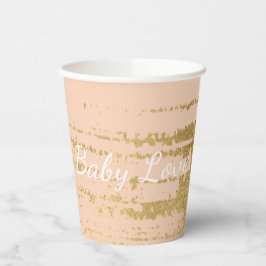 Papieren koppen "Classic Light Gold/Pink" 8 oz. Bekers