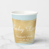 Papieren koppen "Klassiek Gold/Blauw" 8 oz. Papieren Bekers (Links)