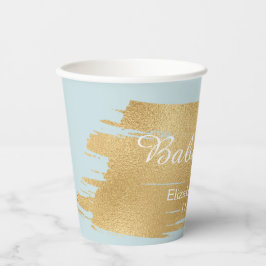 Papieren koppen "Klassiek Gold/Blauw" 8 oz. Papieren Bekers