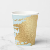 Papieren koppen "Klassieke lichte goud/blauw" 8 oz Papieren Bekers (Achterkant)