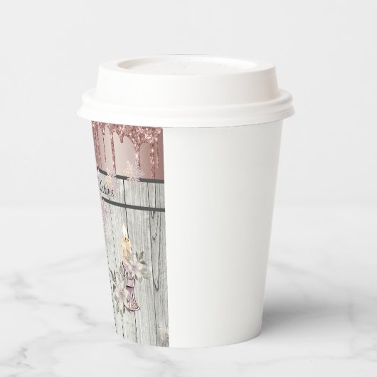 Papieren koppen met luiers 8 Kaarsen, sneeuwvlokke Papieren Bekers (Links)