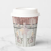 Papieren koppen met luiers 8 Kaarsen, sneeuwvlokke Papieren Bekers (Voorkant)