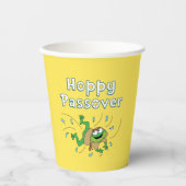 Papieren koppen "Passover Frog" 8 oz. Papieren Bekers (Voorkant)