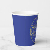 Papieren koppen "Passover Gold Elegant" 8 oz. Bekers (Rechts)