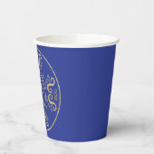 Papieren koppen "Passover Gold Elegant" 8 oz. Papieren Bekers (Links)