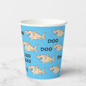 Papieren koppen "Passover Matzah Sharks" 8 oz. Papieren Bekers (Achterkant)