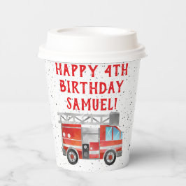 Papieren koppen voor brandweerwagens papieren bekers
