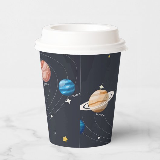 Papieren koppen voor zonnesysteem papieren bekers (Rechts)