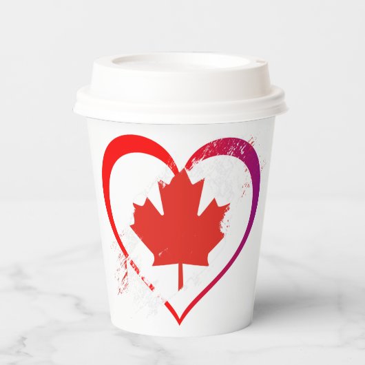 Papieren kopups op Canada Day Bekers (Voorkant)