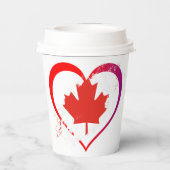 Papieren kopups op Canada Day Papieren Bekers (Achterkant)