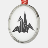 Papieren Kraan Metalen Ornament (Links)