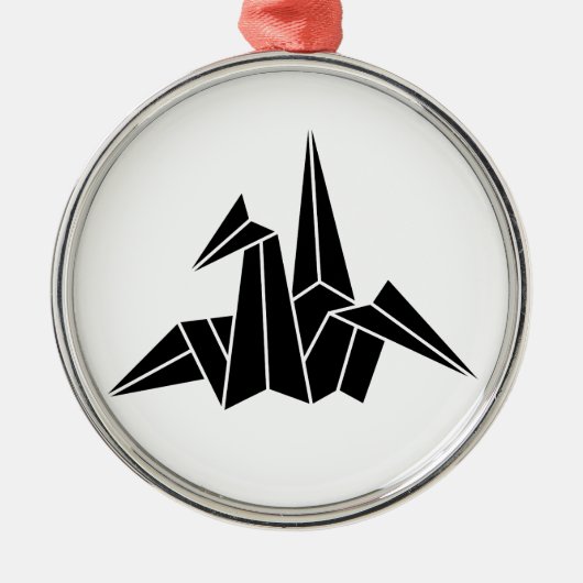 Papieren Kraan Metalen Ornament (Voorkant)