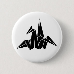 Papieren Kraan Ronde Button 5,7 Cm