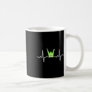 Papieren kraanorigami, hartslag ECG Pulse Shirt Koffiemok