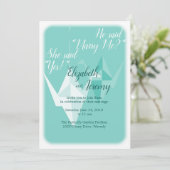 Papieren kraanuitnodiging kaart (Staand voorkant)