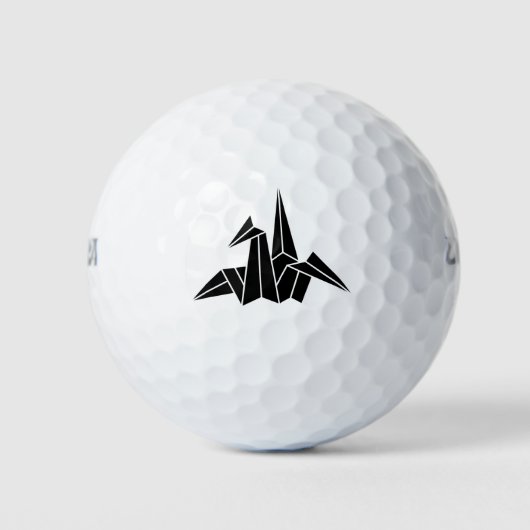 Papieren Kraanvogel Golfballen (Voorkant)