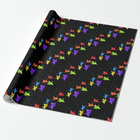 Papieren kranen cadeaupapier (Uitgerold)