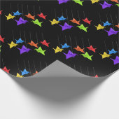 Papieren kranen cadeaupapier (Hoek)