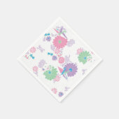 Papieren kranen en bloemen papier servet (Hoek)