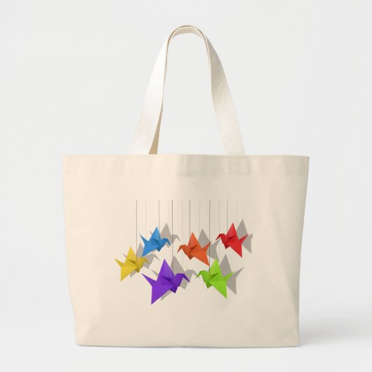 Papieren kranen grote tote bag (Voorkant)