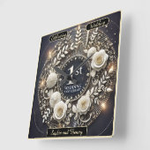 Papieren Krans van Duurzame Liefde Vierkante Klok (Hoek)