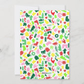 Papieren Kutouts Abstracte kerstfotokaart Feestdagenkaart (Achterkant)