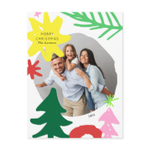 Papieren Kutouts Abstracte kerstfotokaart