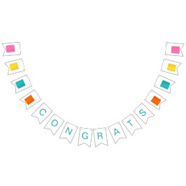 Papieren lantaarn Gefeliciteerd Vlaggetjes