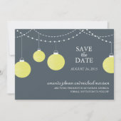 Papieren lantaarnbruiloft sparen de datum save the date (Voorkant)