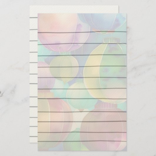 Papieren lantaarns briefpapier (Voorkant / Achterkant)