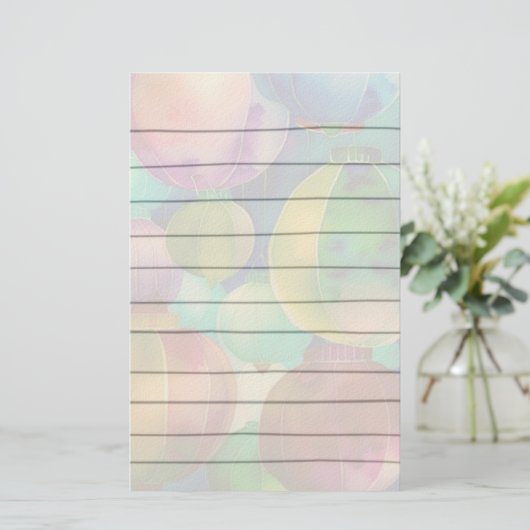 Papieren lantaarns briefpapier (Staand voorkant)