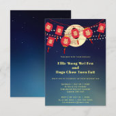 Papieren lantaarns Chinees bruiloft Kaart (Voorkant / Achterkant)