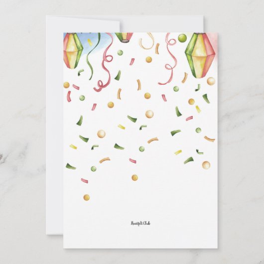 Papieren Lantaarns Uitnodiging (Achterkant)