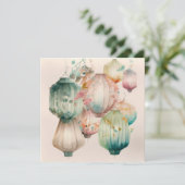 papieren lantaarns Wenskaart Feestdagenkaart (Staand voorkant)