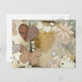 Papieren liefdesbriefkaart briefkaart (Voorkant / Achterkant)