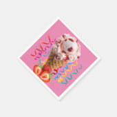 Papieren luiers, aardbeienijsje, gelukkige verjaar servet (Hoek)