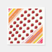 Papieren luiers, aardbeienstreep servet (Voorkant)