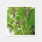 Papieren luiers, apen, bananenbomen servet (Voorkant)
