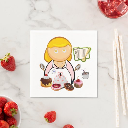 Papieren luiers, bakkerijbakkerijkoeken servet (Insitu)