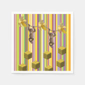Papieren luiers, bananenapen Stripe Servet (Voorkant)