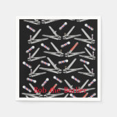 Papieren luiers, Barber Pole Clippers Servet (Voorkant)