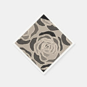 Papieren luiers, Beige Black Leopard Napkins Servet (Hoek)