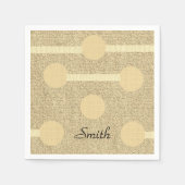 Papieren luiers, beige cirkels servet (Voorkant)