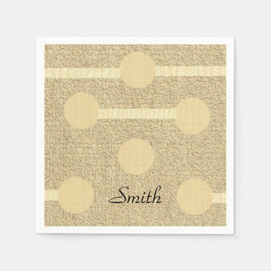 Papieren luiers, beige cirkels servet (Voorkant)