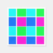 Papieren luiers, blauwe groene roze kleuren servet (Voorkant)