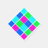 Papieren luiers, blauwe groene roze kleuren servet (Hoek)