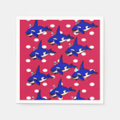 Papieren luiers, blauwe haaien servet (Voorkant)