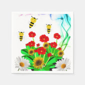 Papieren luiers, bloemen voor beenbloemen servet (Voorkant)