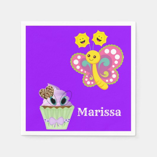 Papieren luiers, botercupcake servet (Voorkant)