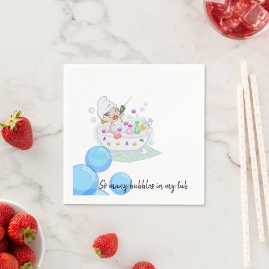 Papieren luiers, Bubble Bath Bathroom Napkins Servet (Insitu)